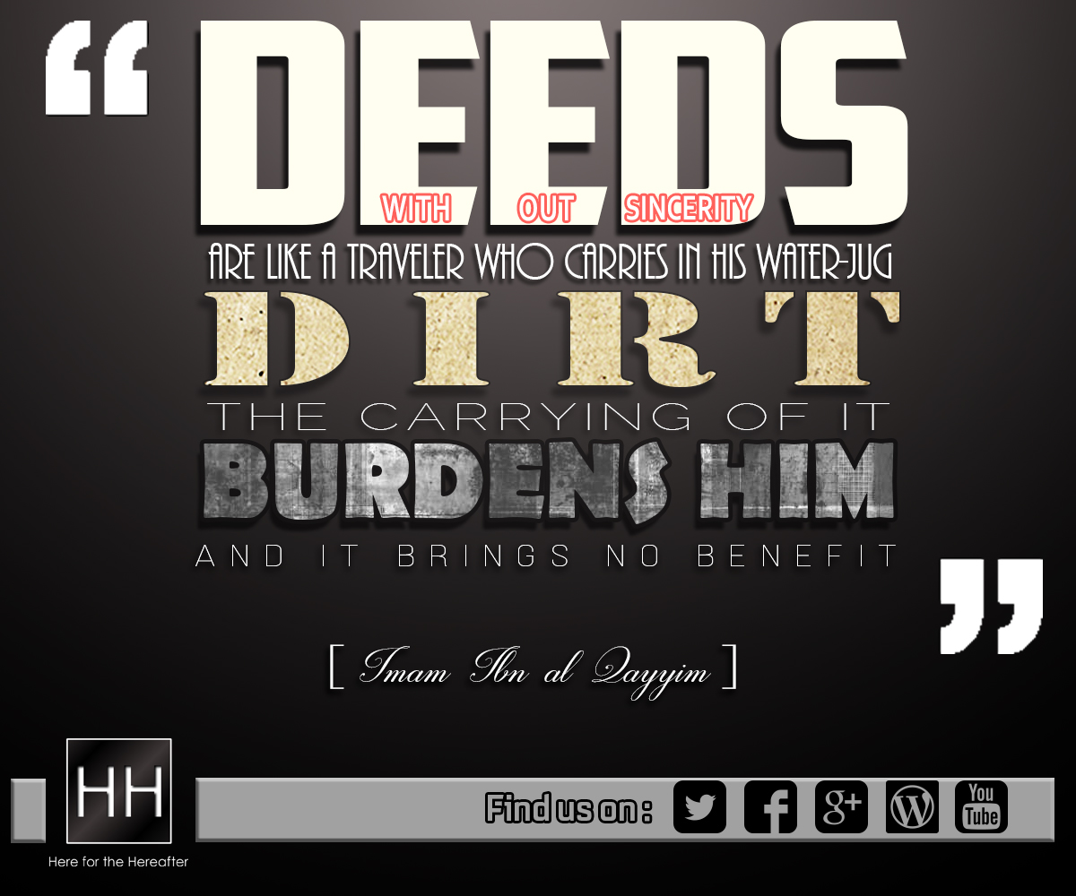 Deeds without sincerity