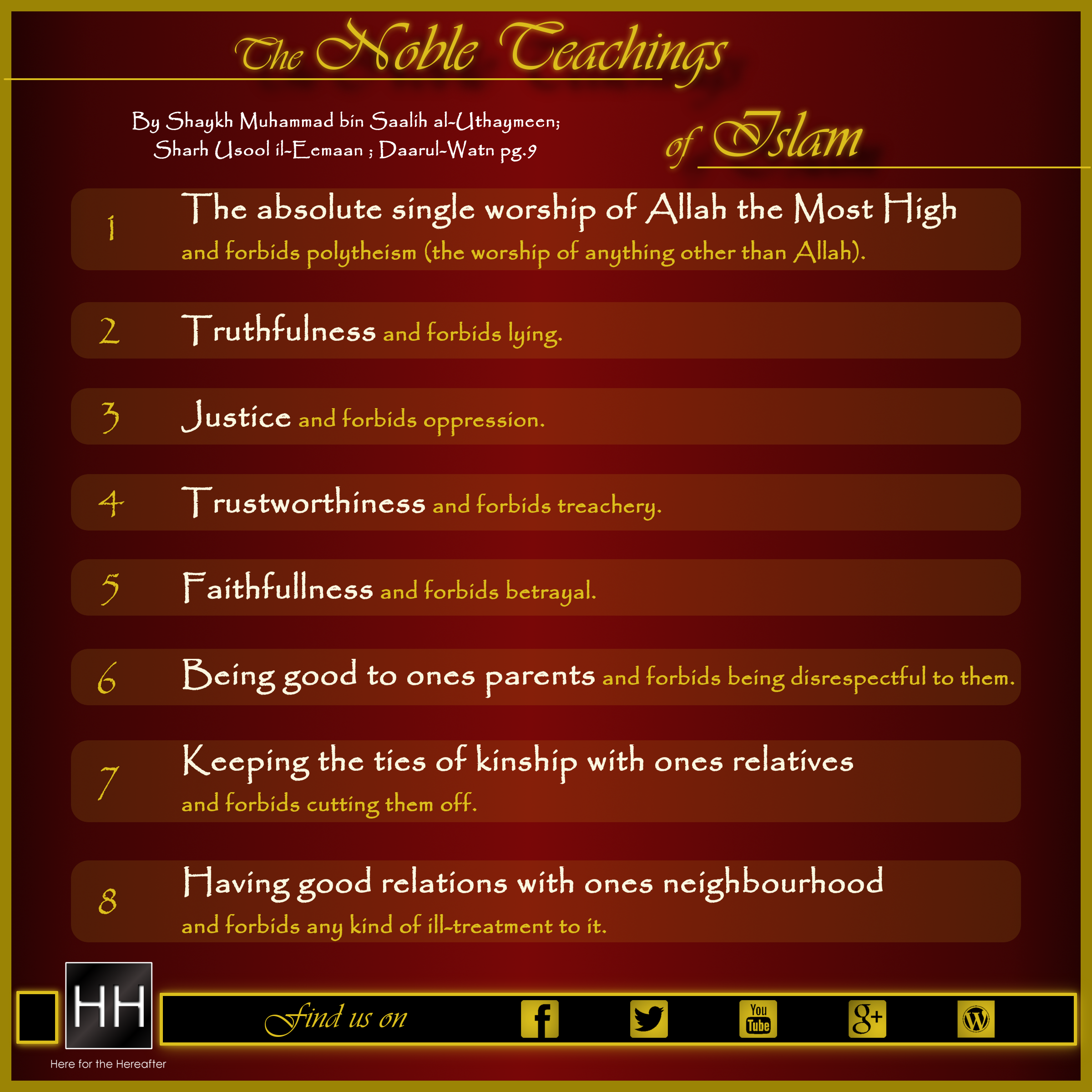 The Noble Teachings of Islam